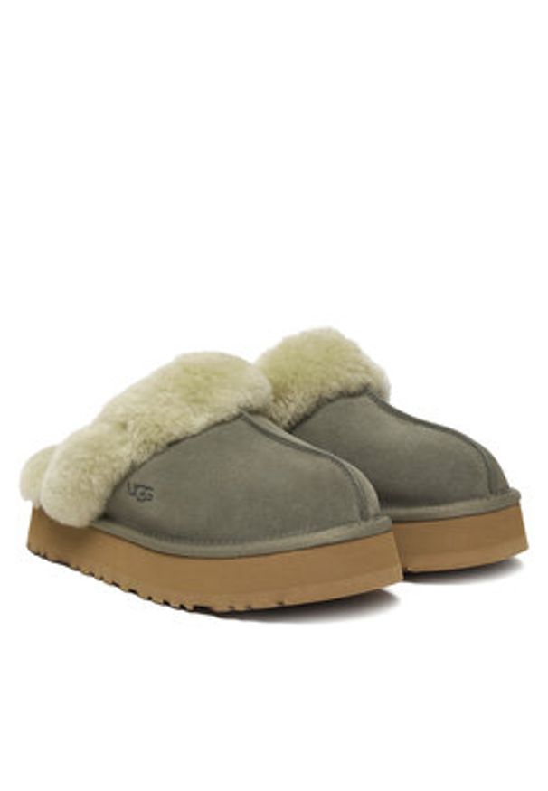 Ugg Kapcie W Disquette 1122550 Zielony. Kolor: zielony. Materiał: skóra