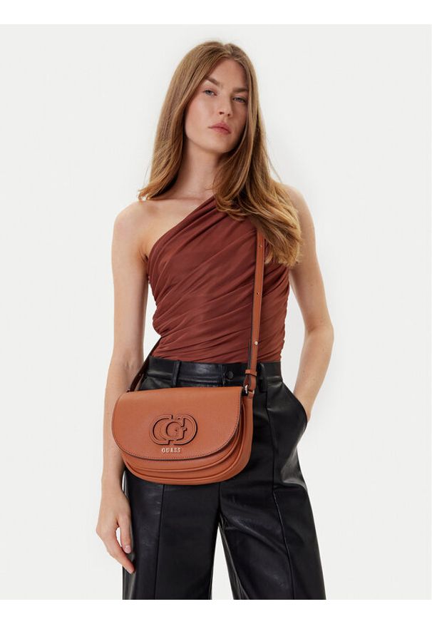 Guess Torebka Calebra HWBG95 36210 Brązowy. Kolor: brązowy. Materiał: skórzane