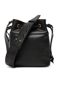 Pinko - PINKO Torebka Secchiello Mini Al 25-26 104303 A0QO Czarny. Kolor: czarny. Materiał: skórzane #4