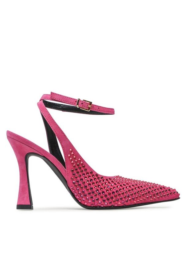 Pinko - PINKO Sandały Lisette Slingback PE 23 BLKS1 100566 A0N6 Różowy. Kolor: różowy. Materiał: skóra, zamsz