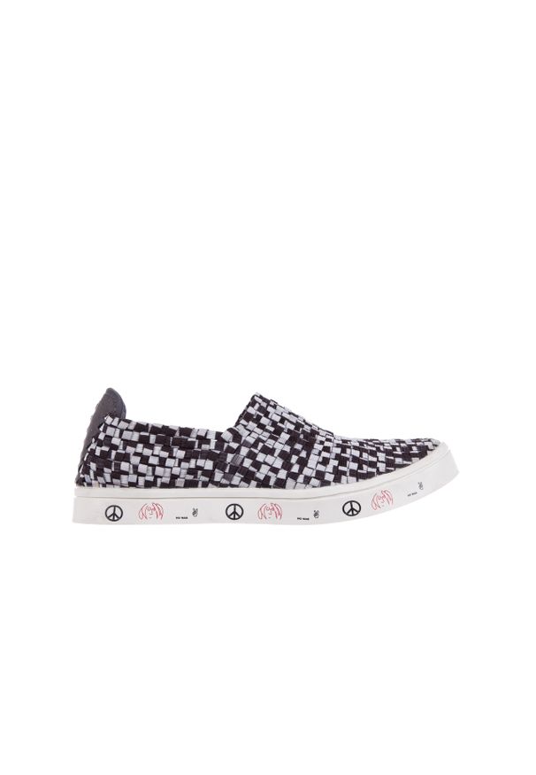 Brązowe trampki slip on Rock rockowe, z cholewką