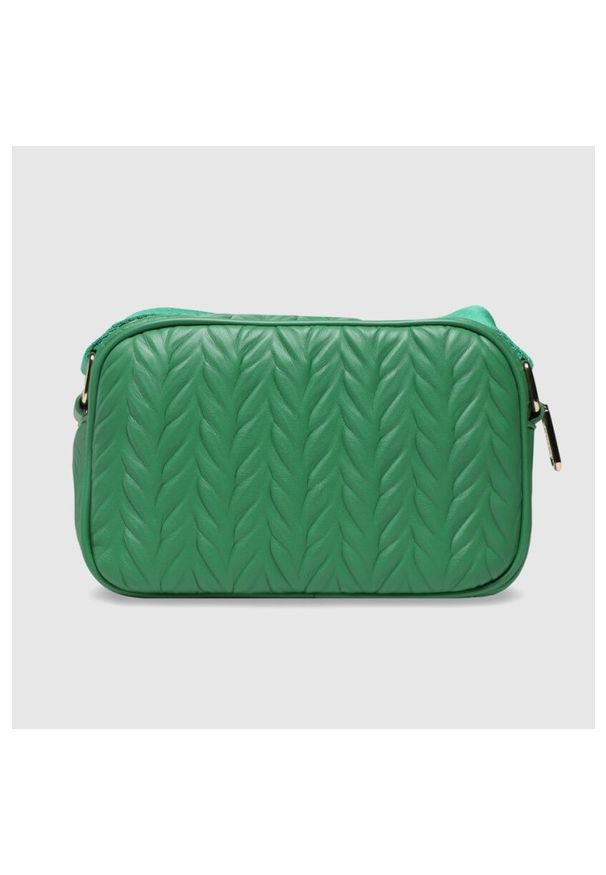 Valentino by Mario Valentino - VALENTINO Tłoczona zielona torebka z przypinaną saszetką sunny re haversack. Kolor: zielony. Materiał: z tłoczeniem