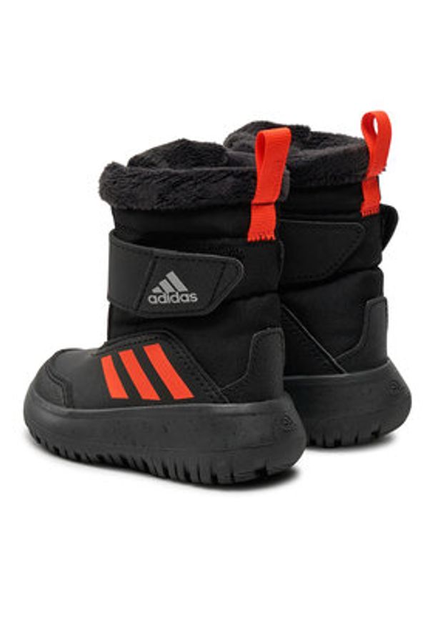 Adidas - adidas Śniegowce Winterplay I IF1715 Czarny. Kolor: czarny. Materiał: skóra