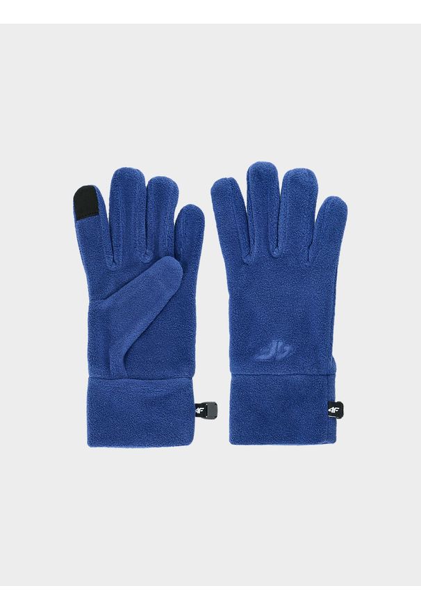 4f - 4F Rękawiczki polarowe Touch Screen dziecięce - niebieskie L/XL. Kolor: niebieski. Materiał: polar. Sezon: zima