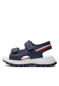 TOMMY HILFIGER - Tommy Hilfiger Sandały T3B2-33430-1591 M Niebieski. Kolor: niebieski #6