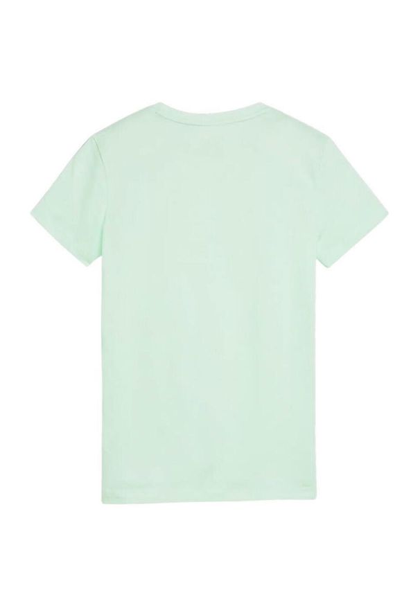 Puma - T-shirt Damski Logo Essential. Kolor: zielony