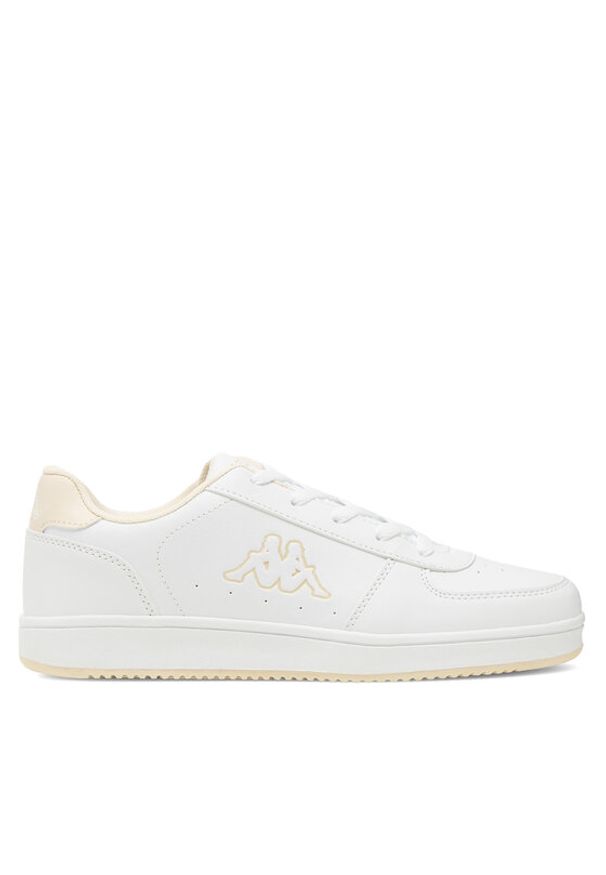 Kappa Sneakersy Logo Malone Kid 371K1IW-A0F Biały. Kolor: biały. Materiał: skóra