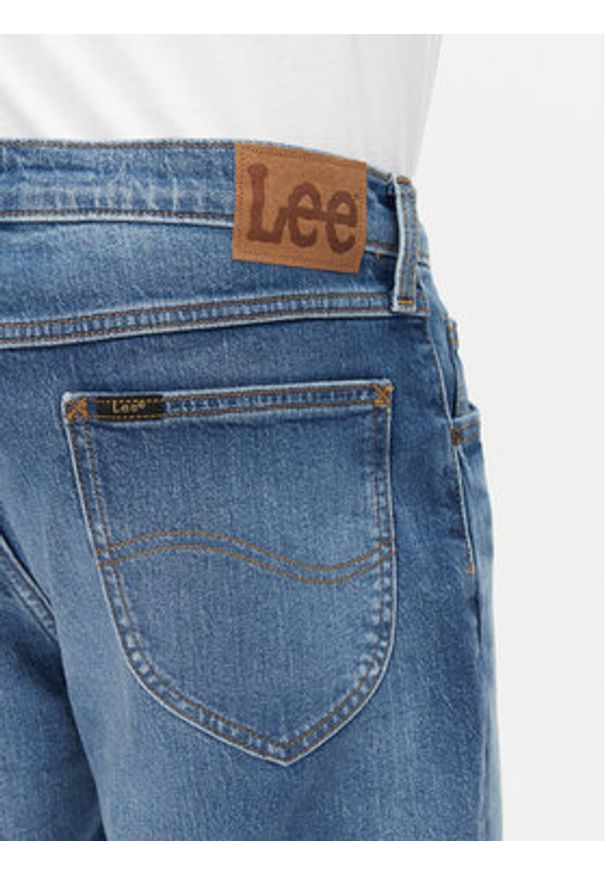 Lee Szorty jeansowe Rider 112363925 Niebieski Slim Fit. Kolor: niebieski. Materiał: bawełna