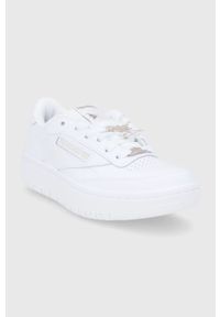 Reebok Classic buty CLUB C DOUBLE GW9120 kolor biały. Nosek buta: okrągły. Zapięcie: sznurówki. Kolor: biały. Materiał: guma. Obcas: na platformie. Model: Reebok Classic, Reebok Club #5