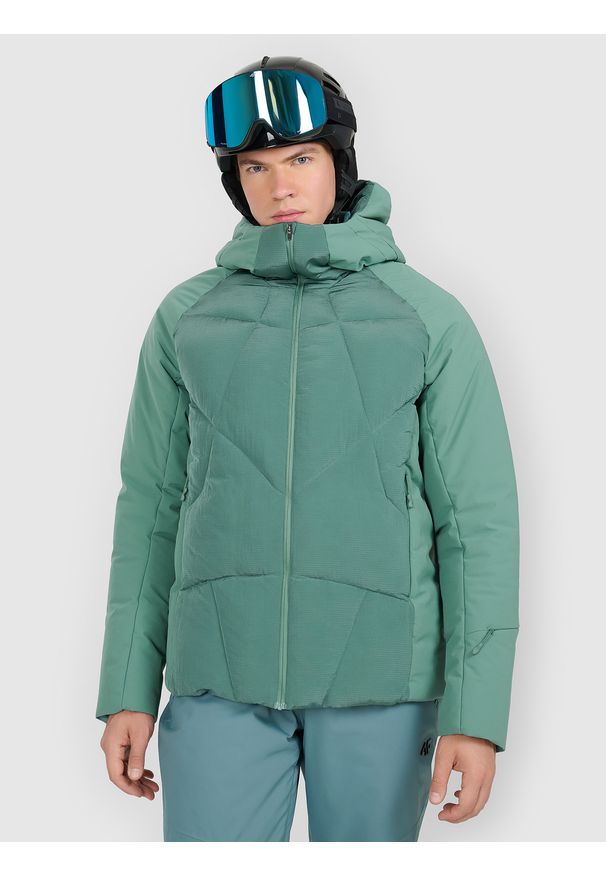 4f - 4F Kurtka puchowa narciarska z wypełnieniem Primaloft Silver męska - zielona XL. Kolor: wielokolorowy, oliwkowy, brązowy. Materiał: puch