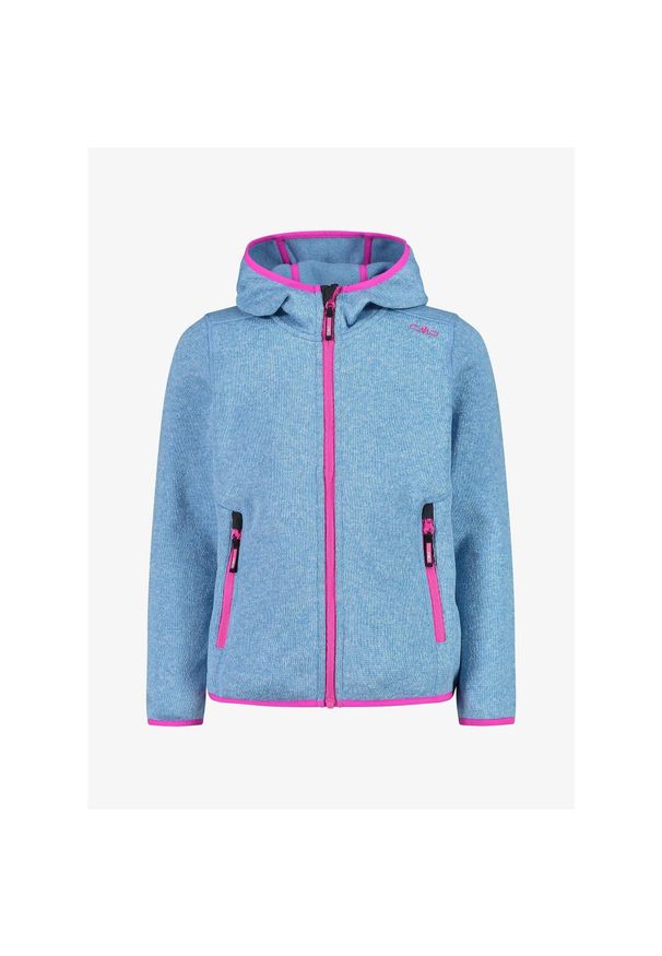 Kurtka dziewczęca CMP Synergent. Kolor: niebieski. Materiał: polar. Sport: turystyka piesza