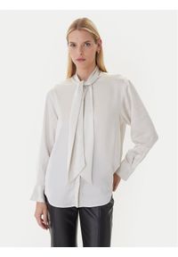 Calvin Klein Bluzka LV044D125G Beżowy Regular Fit. Kolor: beżowy. Materiał: syntetyk
