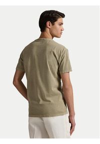 Polo Ralph Lauren T-Shirt 710969628006 Khaki Custom Slim Fit. Typ kołnierza: polo. Kolor: brązowy. Materiał: bawełna #4