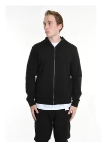 La Haine Inside Us Bluza | 3M M1166 | Mężczyzna | Czarny. Okazja: na co dzień. Typ kołnierza: kaptur. Kolor: czarny. Materiał: wiskoza, elastan. Wzór: aplikacja. Styl: casual, elegancki