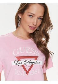 Guess T-Shirt W4RI43 K8FQ4 Różowy Boxy Fit. Kolor: różowy. Materiał: bawełna #5