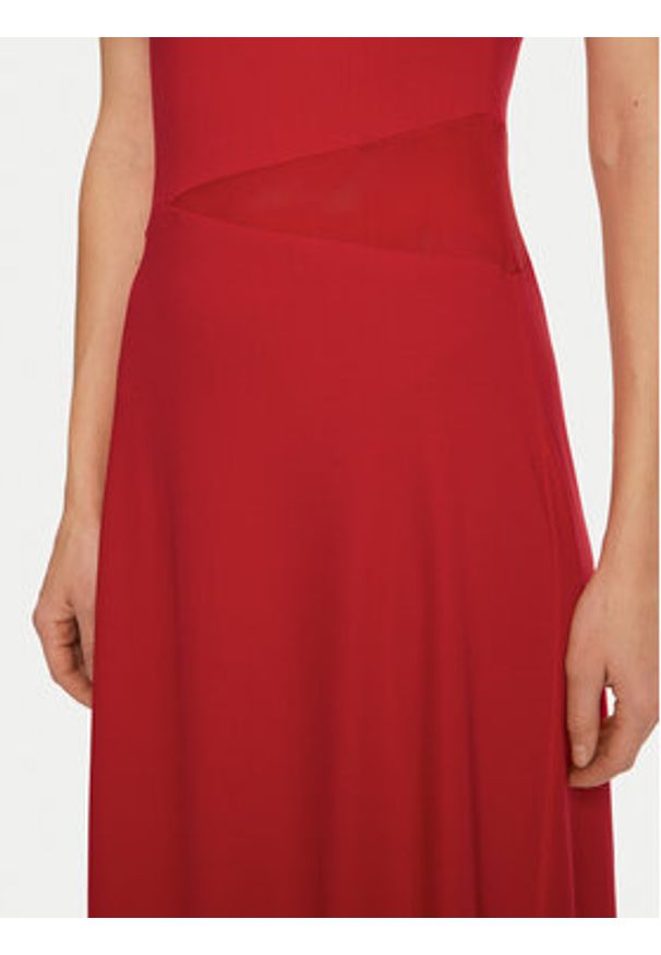 Imperial Sukienka codzienna AFBIIHL Czerwony Regular Fit. Okazja: na co dzień. Kolor: czerwony. Materiał: wiskoza. Typ sukienki: proste. Styl: casual