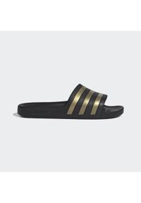 Adidas - Klapki adilette Aqua. Kolor: czarny, żółty, wielokolorowy. Styl: sportowy, elegancki