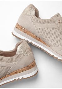 bonprix - Sneakersy marki Marco Tozzi z zamkiem. Zapięcie: zamek. Kolor: beżowy #2