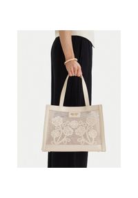 Torebka Nine West. Kolor: beżowy. Styl: street #1