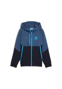 Puma - Dzieciowa bluzą z kapturem OM. Typ kołnierza: kaptur. Kolor: niebieski. Sport: piłka nożna #1