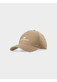 4f - 4F Czapka z daszkiem strapback uniseks - jasny brąz L/XL. Kolor: brązowy. Materiał: bawełna, materiał. Wzór: haft. Sezon: lato. Styl: sportowy, klasyczny, casual