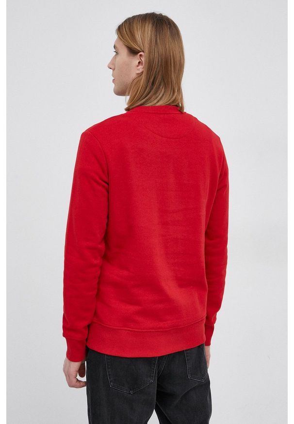 Jack & Jones Bluza męska kolor czerwony z nadrukiem. Okazja: na co dzień. Kolor: czerwony. Wzór: nadruk. Styl: casual