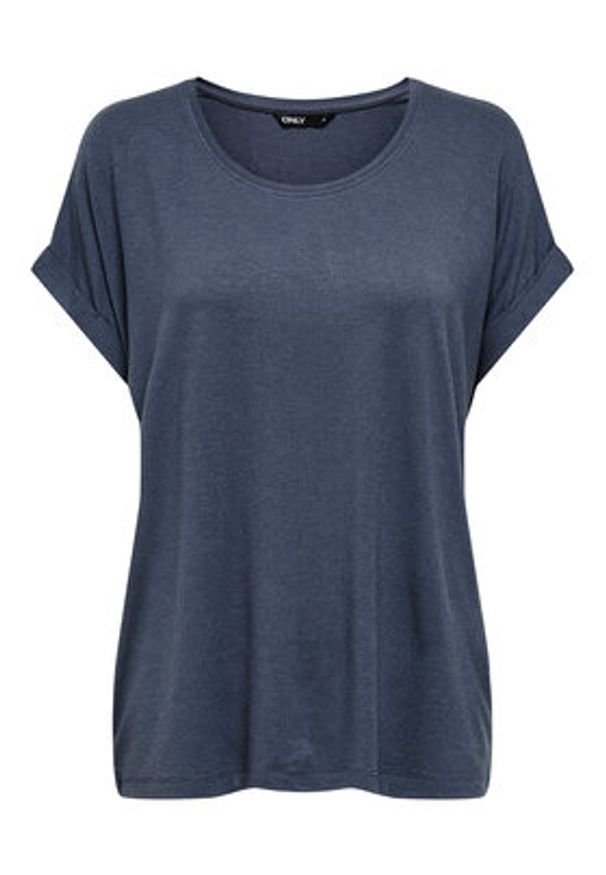 only - ONLY T-Shirt Moster 15106662 Granatowy Loose Fit. Kolor: niebieski. Materiał: wiskoza