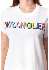 Wrangler - WRANGLER T SHIRT DAMSKI T-SHIRTS 80´S TEE WHITE W7010EV12 112130877. Wzór: kolorowy, nadruk #4