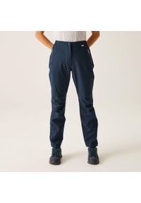 Regatta - Damskie spodnie ochronne przeciwdeszczowe Highton granatowe. Kolor: niebieski. Materiał: poliester. Sport: turystyka piesza #1