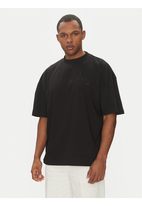 Richmond X T-Shirt UMP25155TS Czarny Regular Fit. Kolor: czarny. Materiał: bawełna