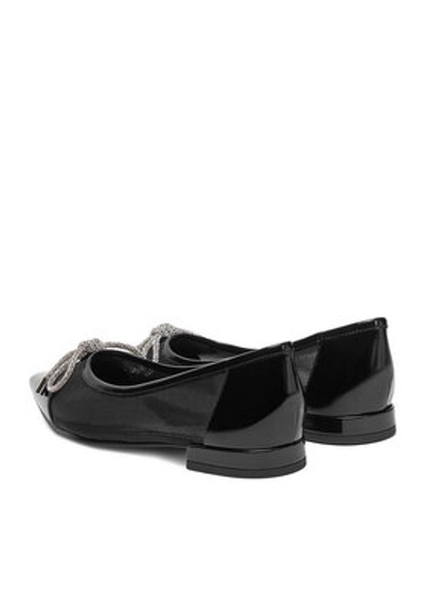 Eva Minge Baleriny ALYSSUM-LT2408-9 Czarny. Kolor: czarny. Materiał: materiał