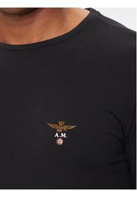 Aeronautica Militare T-Shirt AM1UTI001 Czarny Regular Fit. Kolor: czarny. Materiał: bawełna #5