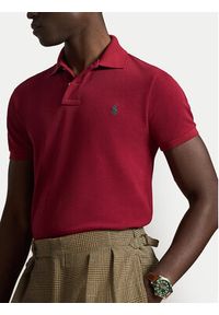 Polo Ralph Lauren Polo 710536856501 Czerwony ciemny Slim Fit. Typ kołnierza: polo. Kolor: czerwony. Materiał: bawełna #5