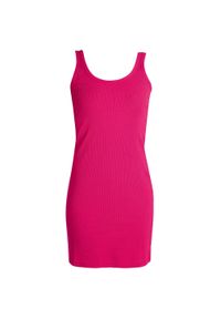 WE THE PEOPLE - Elegancka Midi Sukienka Romina Fuchsia - Miękka Bawełna. Kolor: różowy. Materiał: bawełna. Typ sukienki: sportowe. Styl: elegancki. Długość: midi