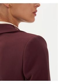 Elisabetta Franchi Marynarka GI-094-46E2-V500 Bordowy Regular Fit. Kolor: czerwony. Materiał: syntetyk #4