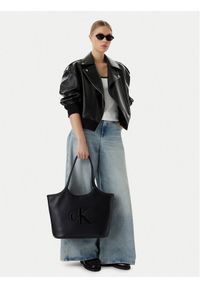 Calvin Klein Torebka Bold Ck LV04F3562G Czarny. Kolor: czarny. Materiał: skórzane #1