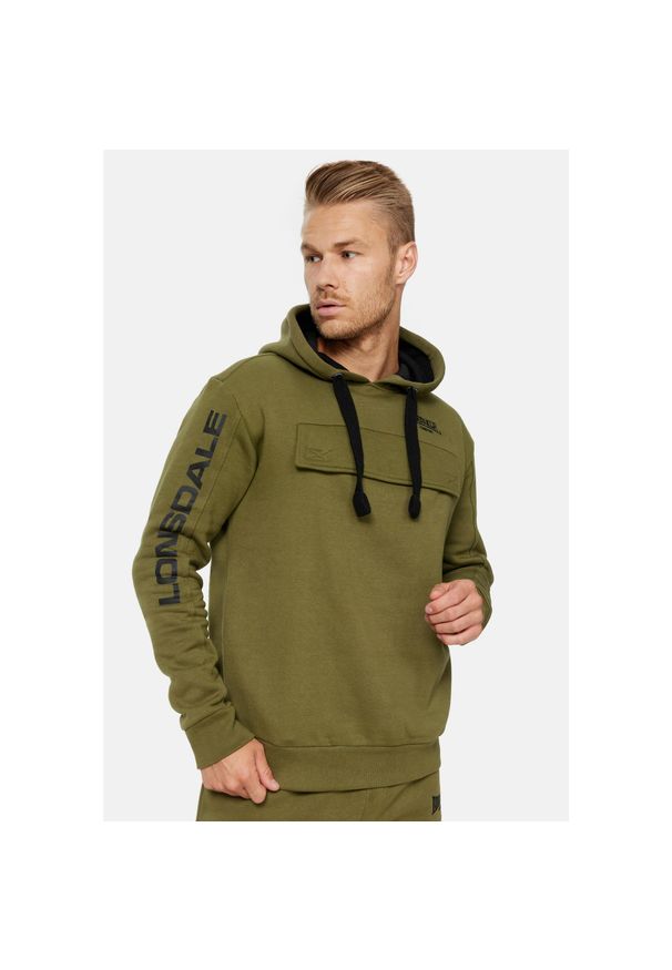 Bluza z kapturem Lonsdale Rushen. Typ kołnierza: kaptur. Kolor: wielokolorowy, czarny, zielony. Materiał: polar. Sport: joga i pilates
