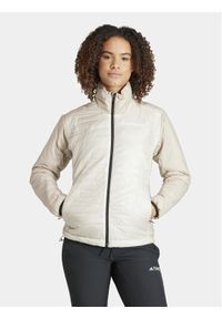 Adidas - adidas Kurtka outdoor IB4179 Beżowy Regular Fit. Kolor: beżowy. Materiał: syntetyk. Sport: outdoor #1