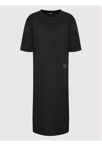 Armani Exchange Sukienka codzienna 3LYA90 YJ6VZ 1200 Czarny Relaxed Fit. Okazja: na co dzień. Kolor: czarny. Materiał: bawełna. Typ sukienki: proste. Styl: casual #5