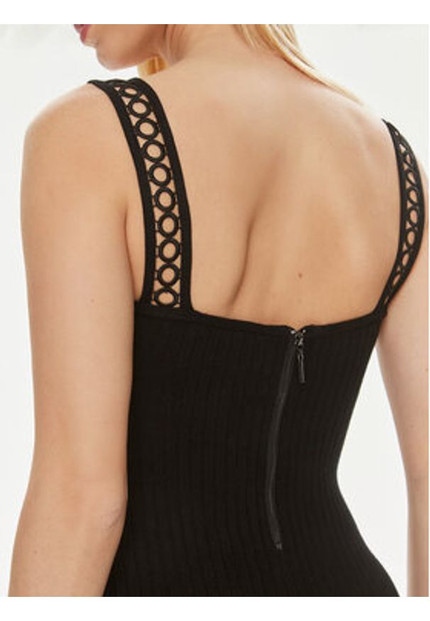 Marciano Guess Sukienka dzianinowa 4GGK25 5634Z Czarny Bodycon Fit. Kolor: czarny. Materiał: wiskoza. Typ sukienki: bodycon
