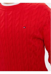 TOMMY HILFIGER - Tommy Hilfiger Sweter MW0MW33132 Czerwony Relaxed Fit. Kolor: czerwony. Materiał: bawełna #4