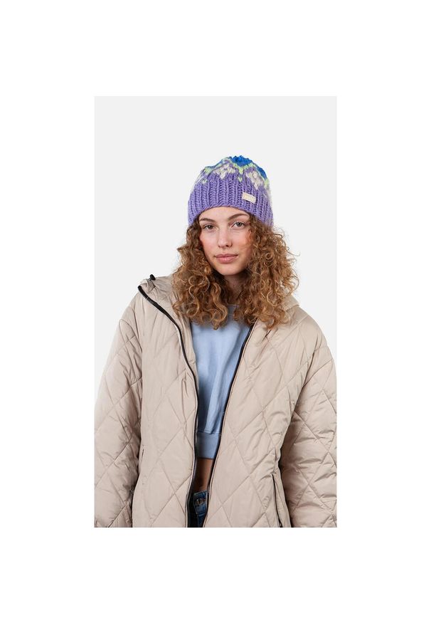 Kapelusz damski Barts Curley. Kolor: fioletowy. Materiał: wełna. Sezon: zima