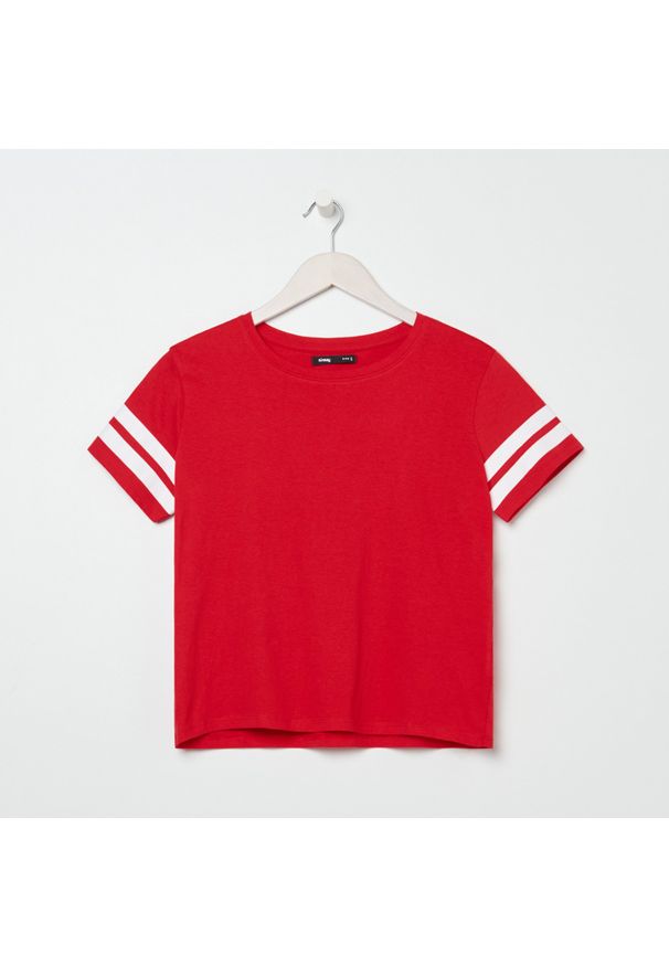 Sinsay - Koszulka - Czerwony. Kolor: czerwony
