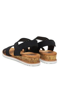 skechers - Skechers Sandały BOBS Desert Kiss-Shore Enough 114130/BLK Czarny. Kolor: czarny. Materiał: materiał #3