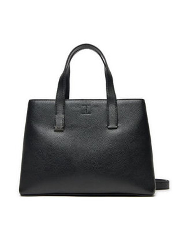 Calvin Klein Torebka Ck Plaque Small Tote K60K612781 Czarny. Kolor: czarny. Materiał: skórzane