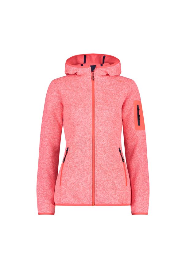 Bluza polarowa damska CMP. Kolor: czerwony, wielokolorowy, biały. Materiał: polar. Styl: sportowy. Sport: turystyka piesza