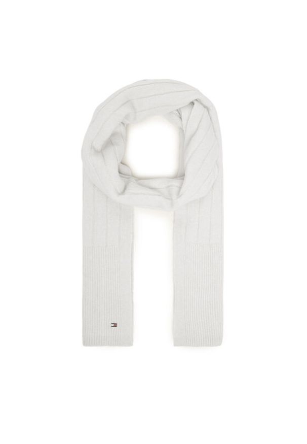 TOMMY HILFIGER - Tommy Hilfiger Szalik Flag Fluffy AW0AW17787 Szary. Kolor: szary. Materiał: poliester