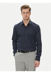 Hugo - HUGO Koszula Kenno 50539707 Granatowy Slim Fit. Kolor: niebieski. Materiał: bawełna #1