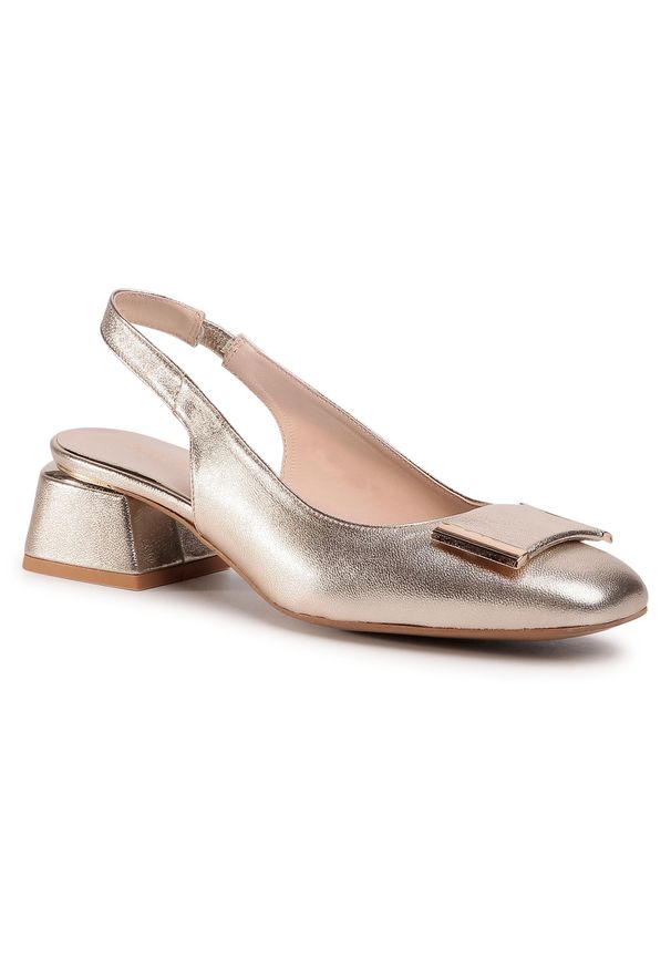 sagan - Sandały Sagan 4284 Złoty Lico. Kolor: złoty. Materiał: skóra