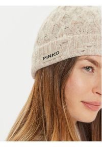 Pinko - PINKO Czapka 104476 A28Y Beżowy. Kolor: beżowy. Materiał: wełna